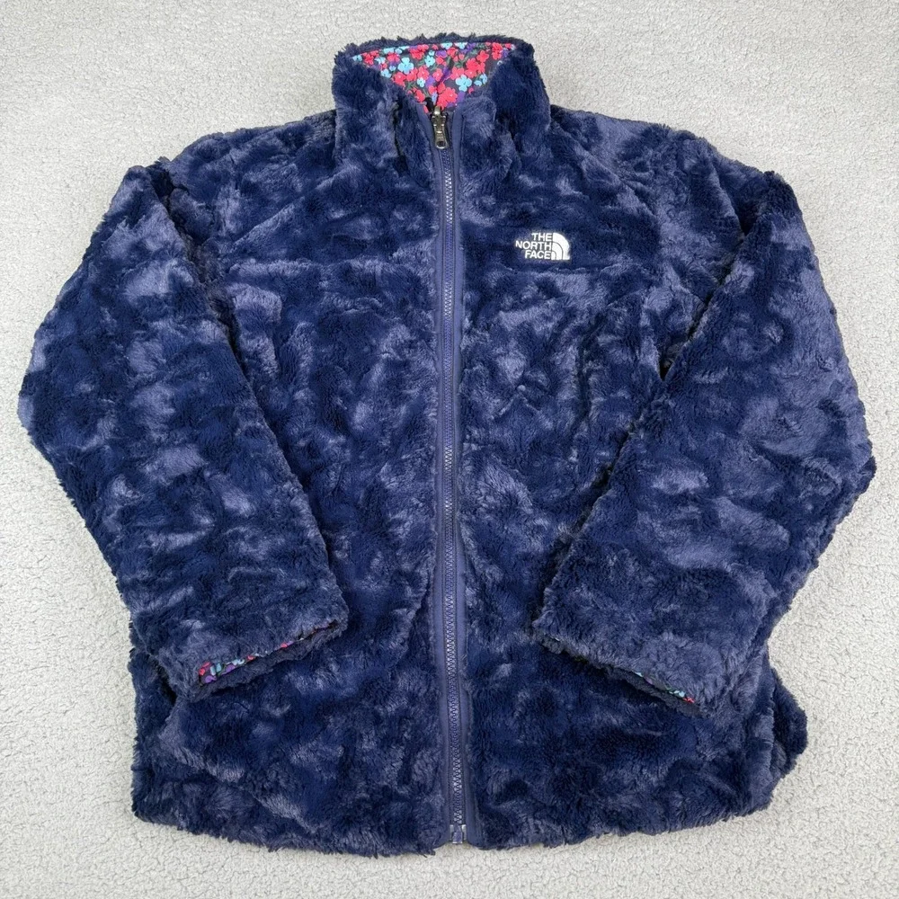 The North Face Jacket Girls XL 18 Mossbud Swirl Floral Reversible Sherpa Fleece